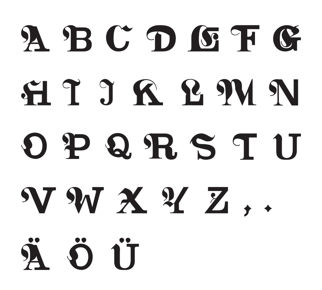 Custom Font Quarta | Alphabet