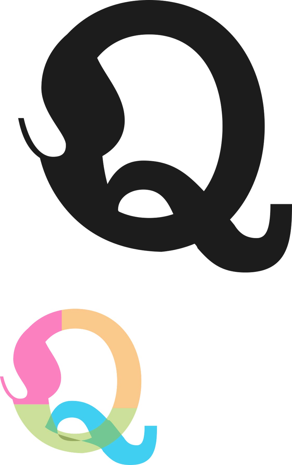 Custom Font Quarta | Buchstabe Q
