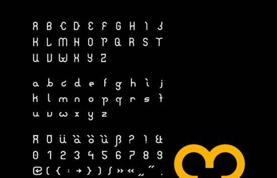 Custom Font threesixtie | Poster